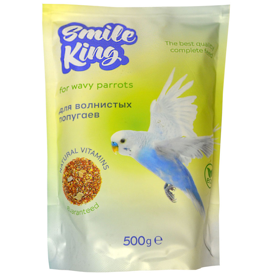Корм для волнистых попугаев Smile King сухой 500г (Беларусь)