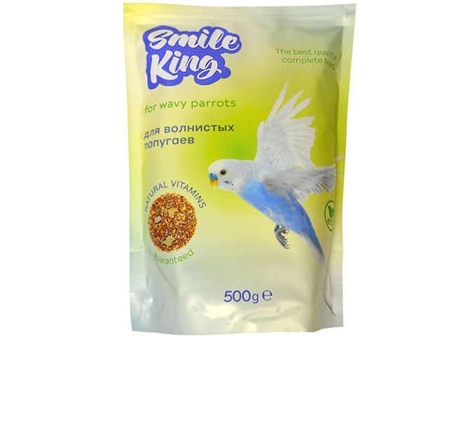 Корм для волнистых попугаев Smile King сухой 500г (Беларусь)