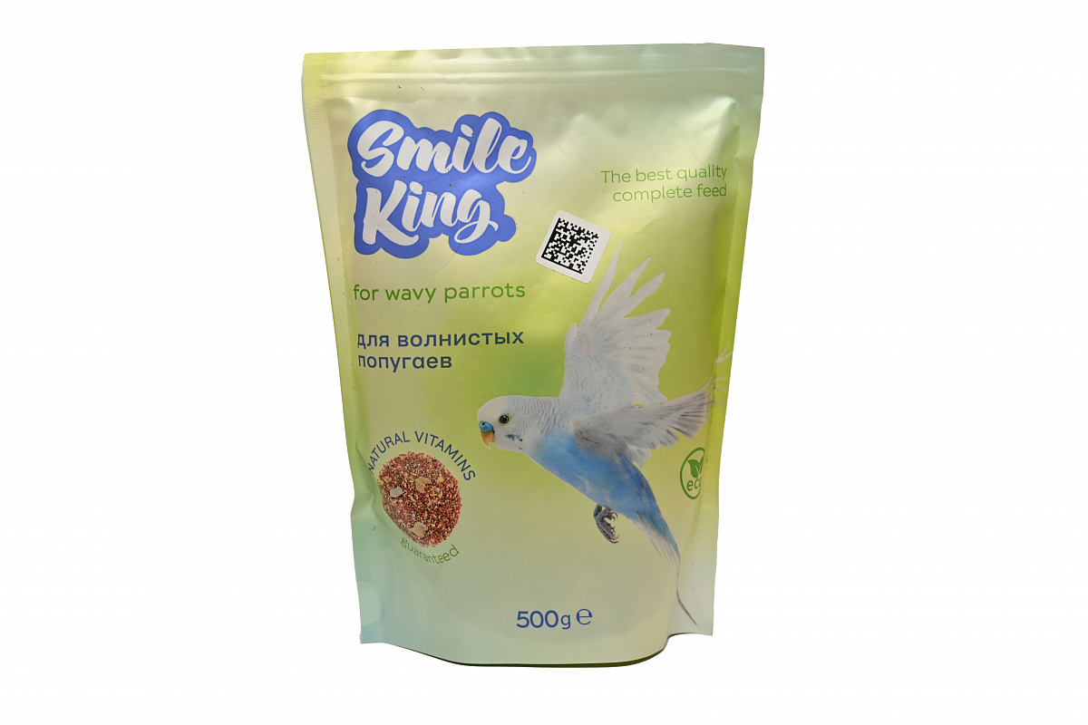 Корм для волнистых попугаев Smile King сухой 500г (Беларусь)