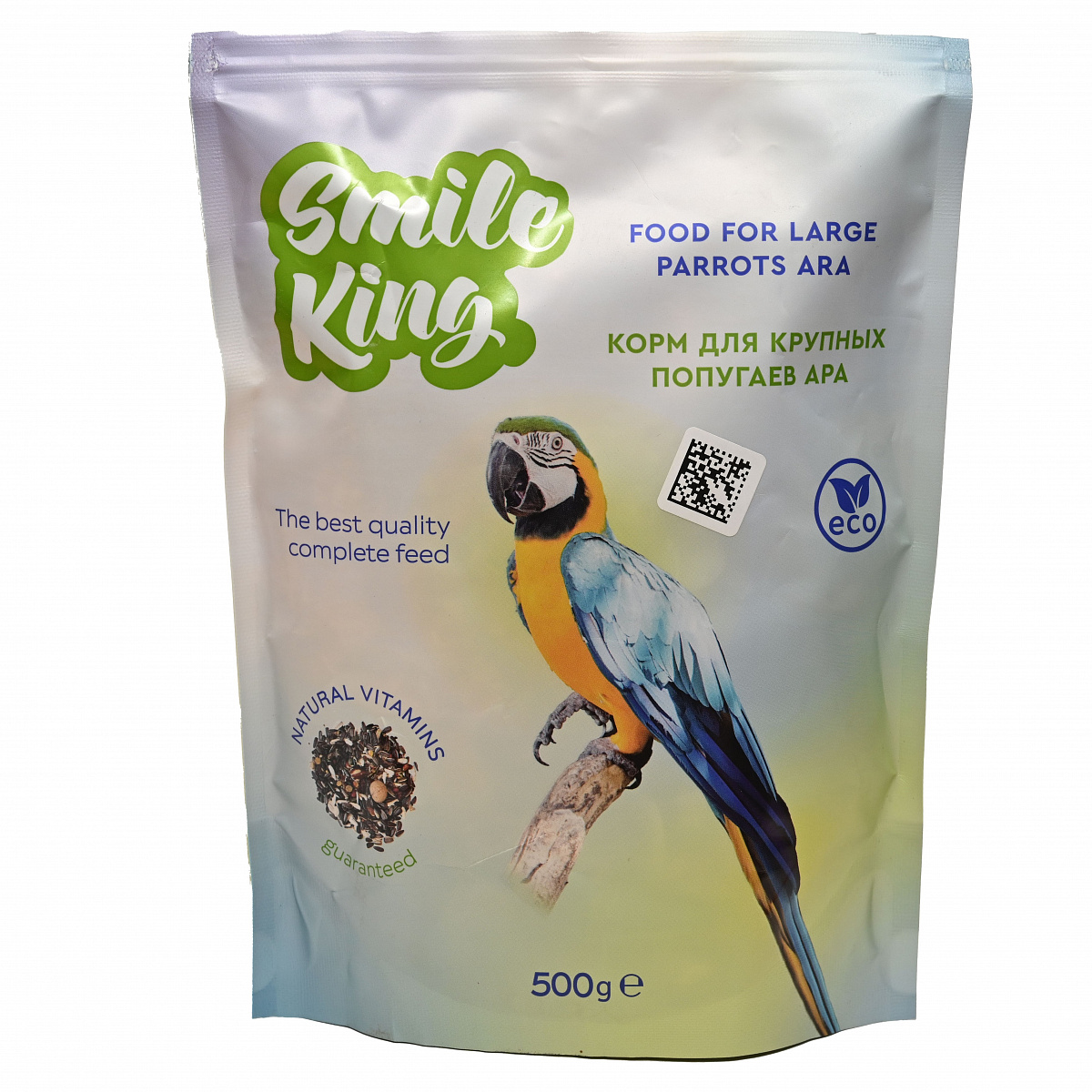 Корм для крупных попугаев Ара Smile King сухой 500г (Беларусь)