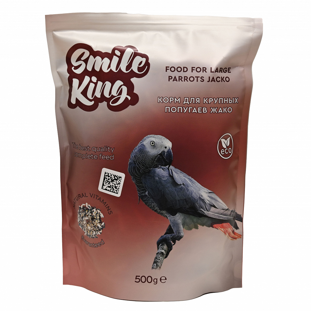 Корм для крупных попугаев Жако Smile King сухой 500г (Беларусь)
