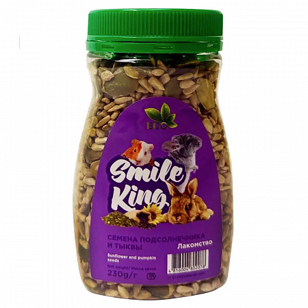 Лакомство для грызунов - Семена подсолнечника и тыквы Smile King 230г (Беларусь)