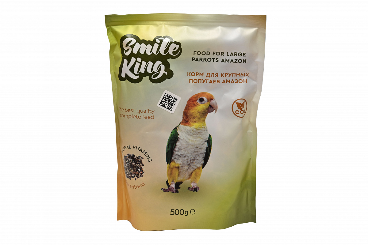 Корм для крупных попугаев Амазон Smile King сухой 500г (Беларусь)