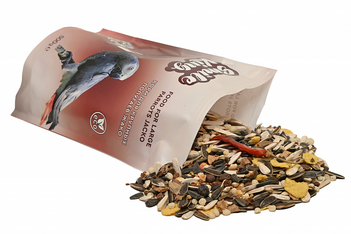 Корм для крупных попугаев Жако Smile King сухой 500г (Беларусь)