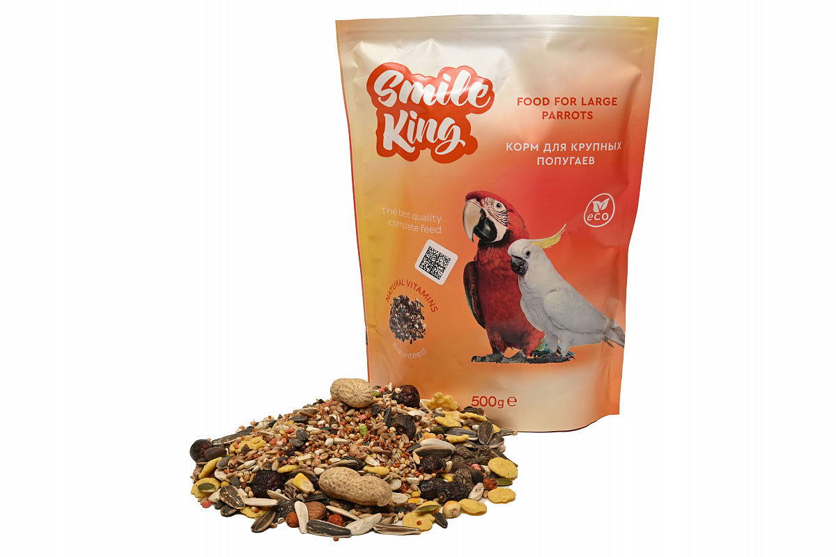 Корм для крупных Smile King сухой 500г (Беларусь)
